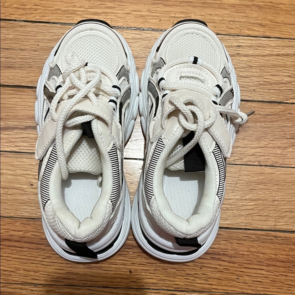 SHEIN Kids White and Black Sneakers